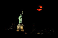 Moon Over Lady Liberty